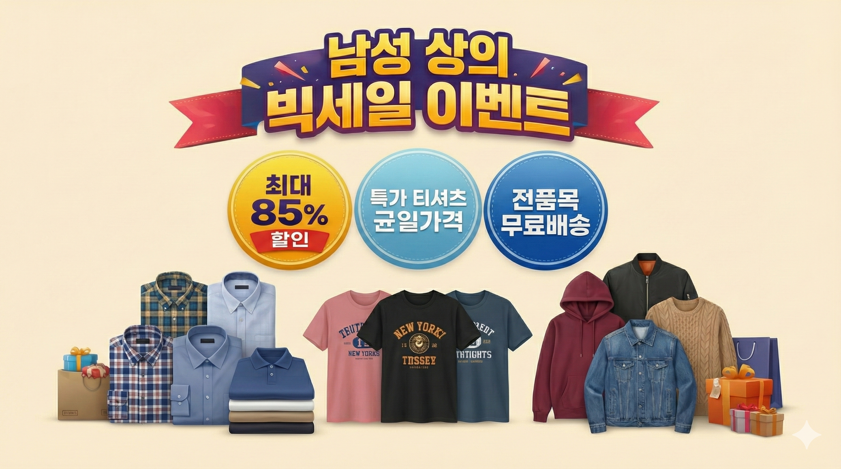 남성 상의 이벤트