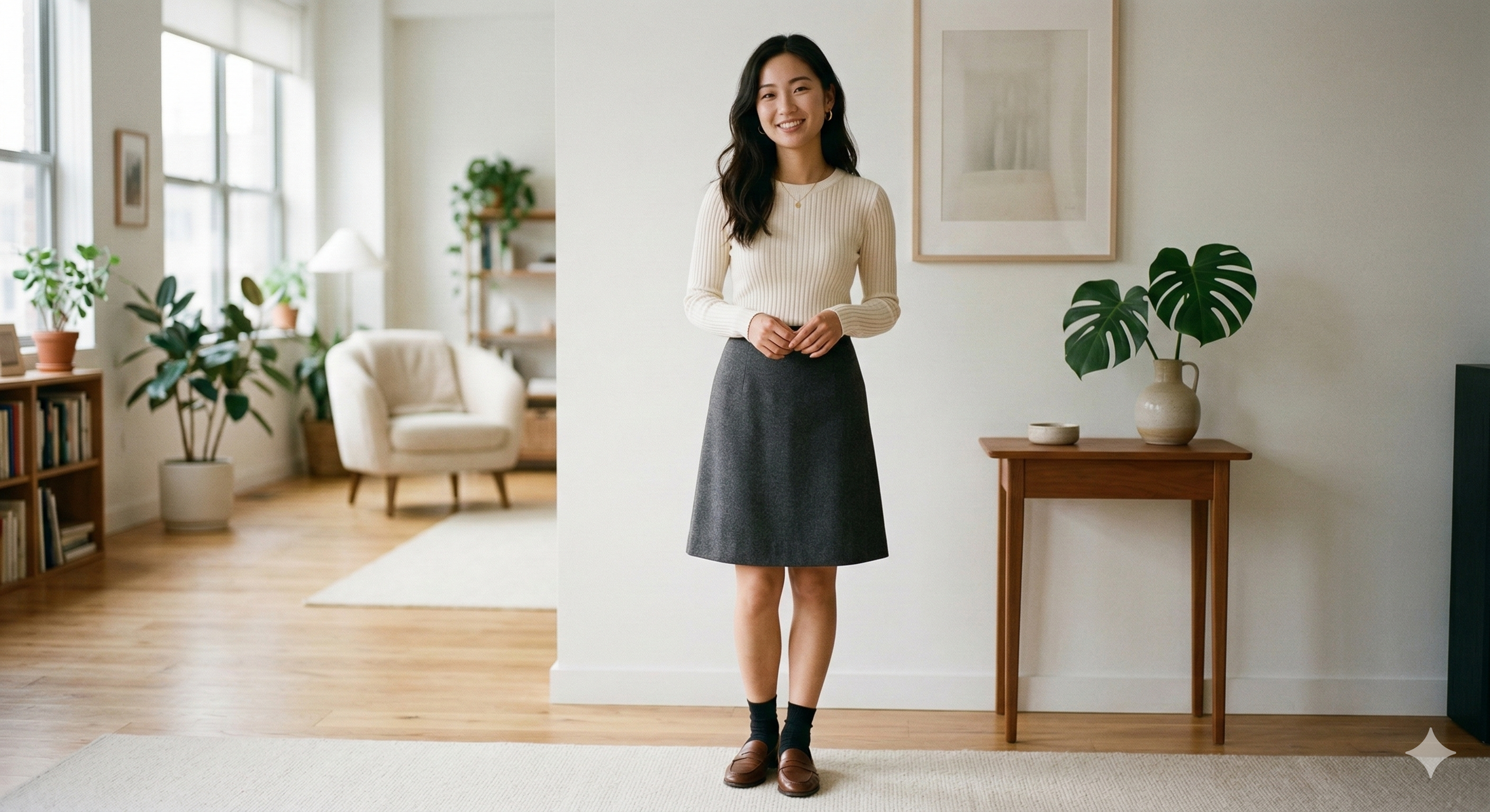 심플 여성 스커트