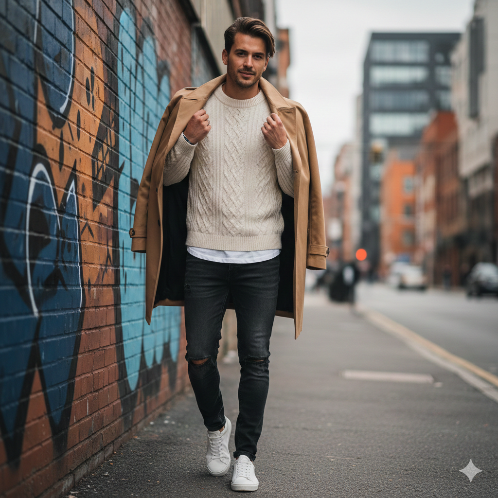 트렌디 남성 니트