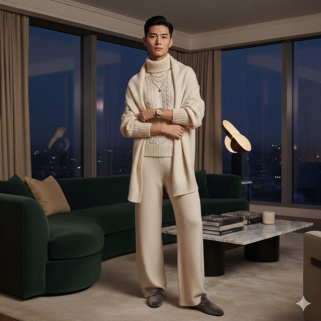 럭셔리 남성 니트